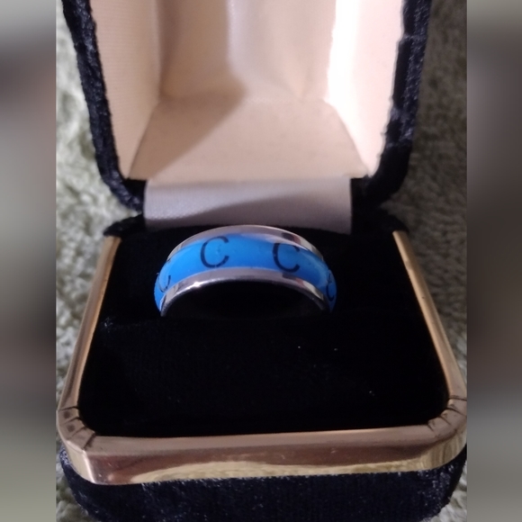 Men's stainless steel the letter C ring - Picture 1 of 2